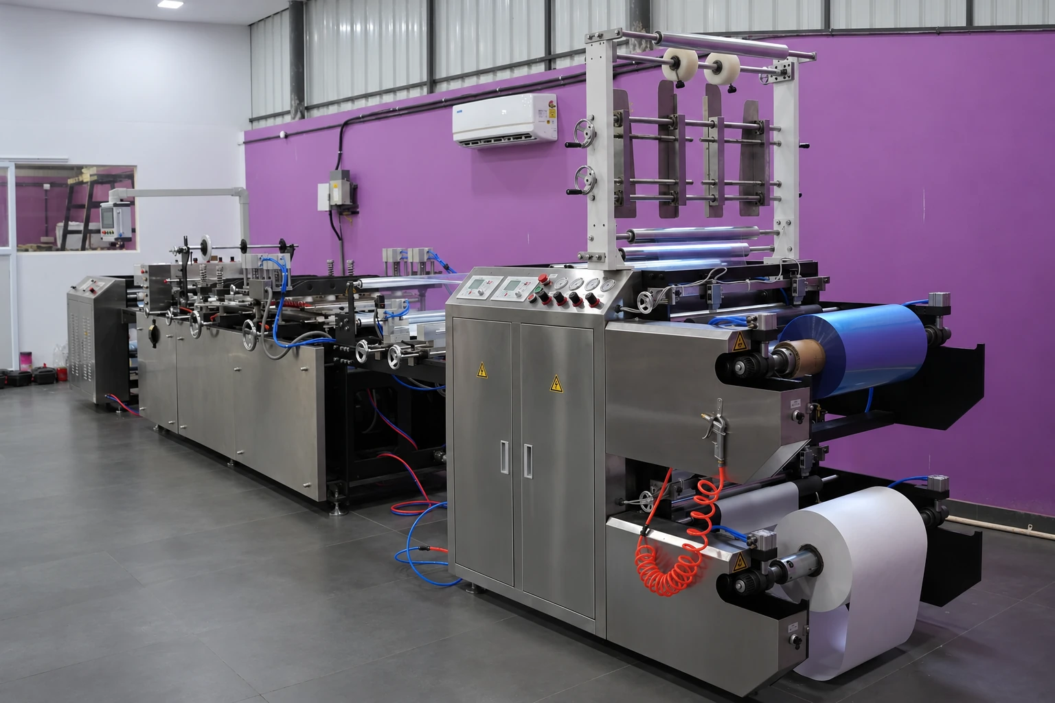 Sterilization reel and pouch making machine
